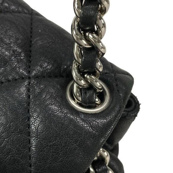 Auth CHANEL Chain Around / Matelasse A49889 Black Leather Shoulder Bag - Picture 10 of 16